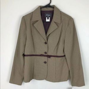 Sweet Womens Brown Blazer  Size 10 Brand New